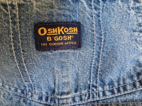Handmade Blue Jeans Denim Purse 12'IN BLUE/ CREAM MADE WITH CHILD Oshkosh Bibs - Imagen 10 de 24