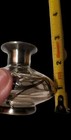  Antique Silver Flashed/ Overlay Bud Vase / Perfume Bottle No Stopper 3in — photo 2