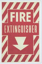 Original Vintage Fire Extinguisher Iron On Transfer Fireman Funny Safety
