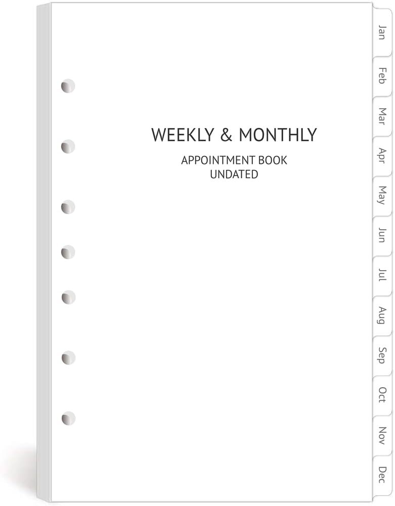 Undated Planner Refills 5.5