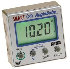 Digital Angle Cube Guage Bluetooth Level Protractor Magnetic Lighted LCD iGaging
