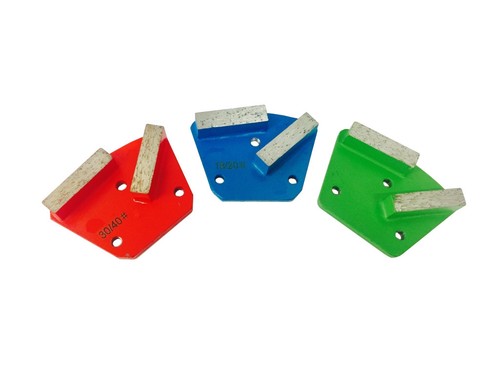 Diamant Schleifschuhe 3-teilig - Trapezförmig Für Betonschleifer