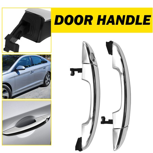 Front Left & Right Side Exterior Door Handle Chrome for 2015-2019 Hyundai Sonata