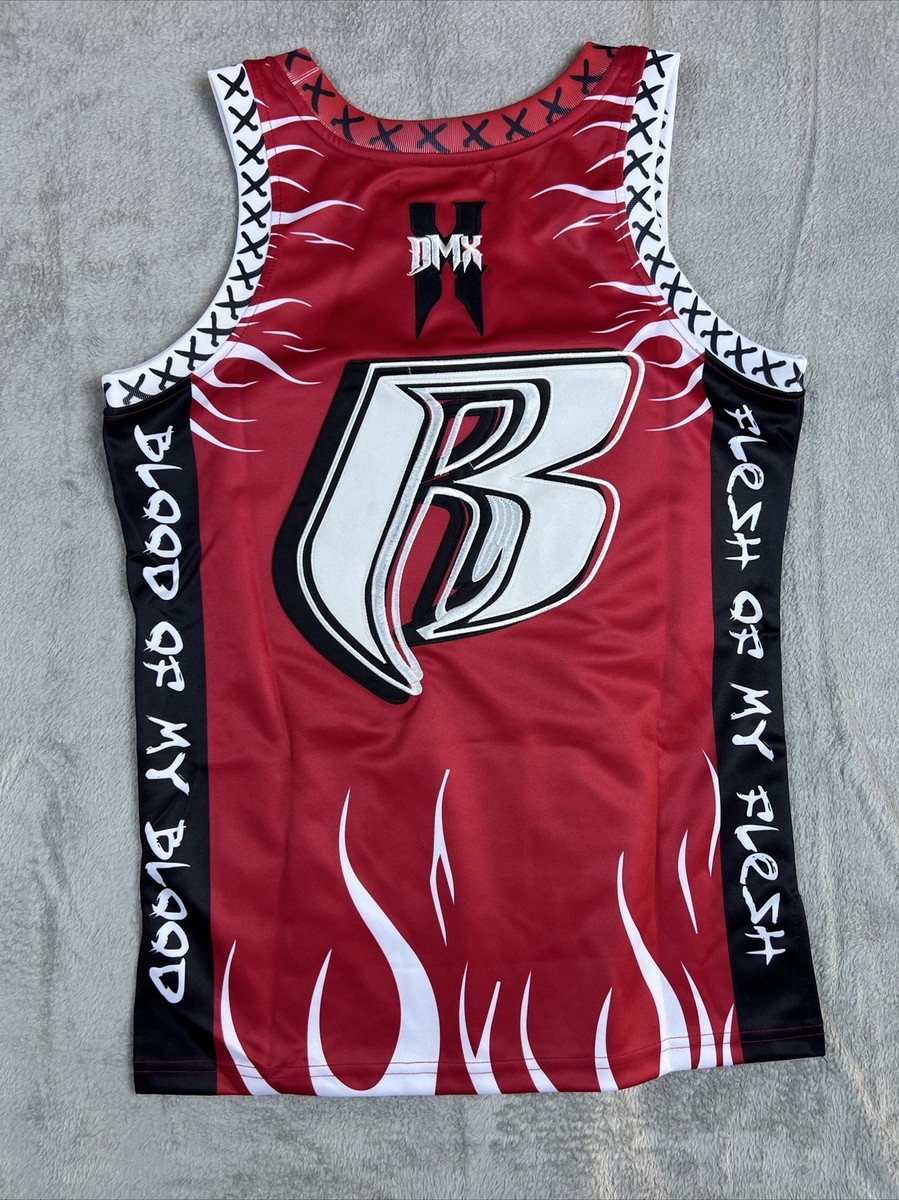 新品DMX ユニフォーム Headgear Classics XLBBOY NWT Headgear Classics DMX Ruff Ryder's Dark Man X Jersey