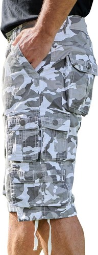Mens Cargo Shorts 3/4 Length Below Knee Relaxed Lightweight Cotton with Pocket - Picture 22 of 32