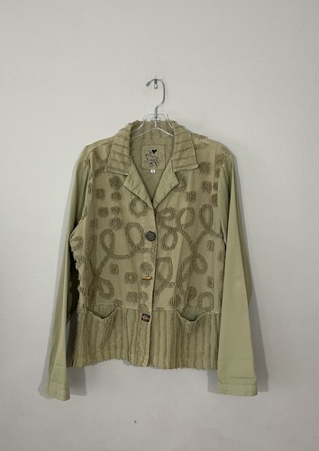 Produce Company Size Medium Textured Lightweight Jacket Art To Wear Boho