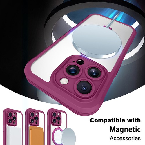 For iPhone15 14 13 Pro With Screen Protector Shockproof Magnetic Ring Stand Case - Zdjęcie 31 z 53