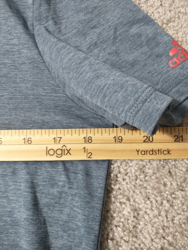 Adidas Shirt Youth Large (14-16) Gray Outdoor Athletic Casual Boys Girls - Picture 9 of 14