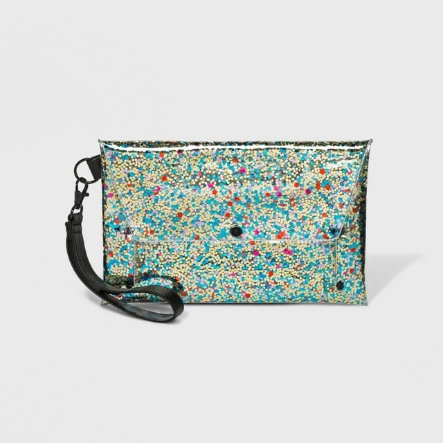 clear wristlet purse