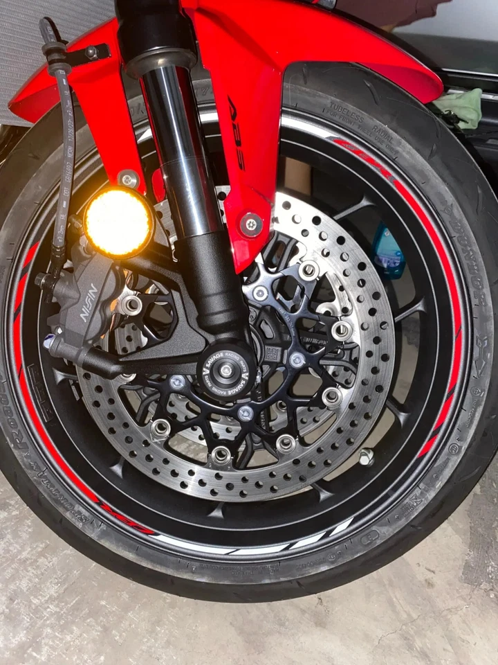 Protector antichoque deslizante del eje del husillo de la horquilla delantera para HONDA CB650R 2019-2025 Foto 3 de 4