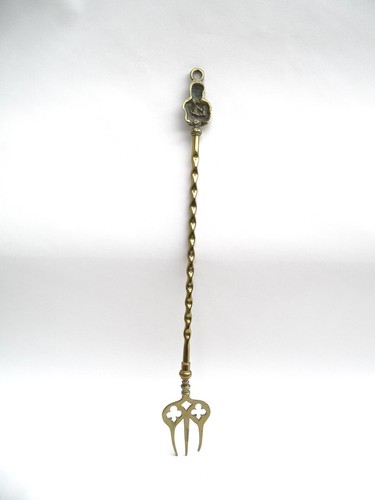 Long Brass Vintage Antique Toasting Fork Hinged End William Wordsworth 19” - Picture 7 of 11