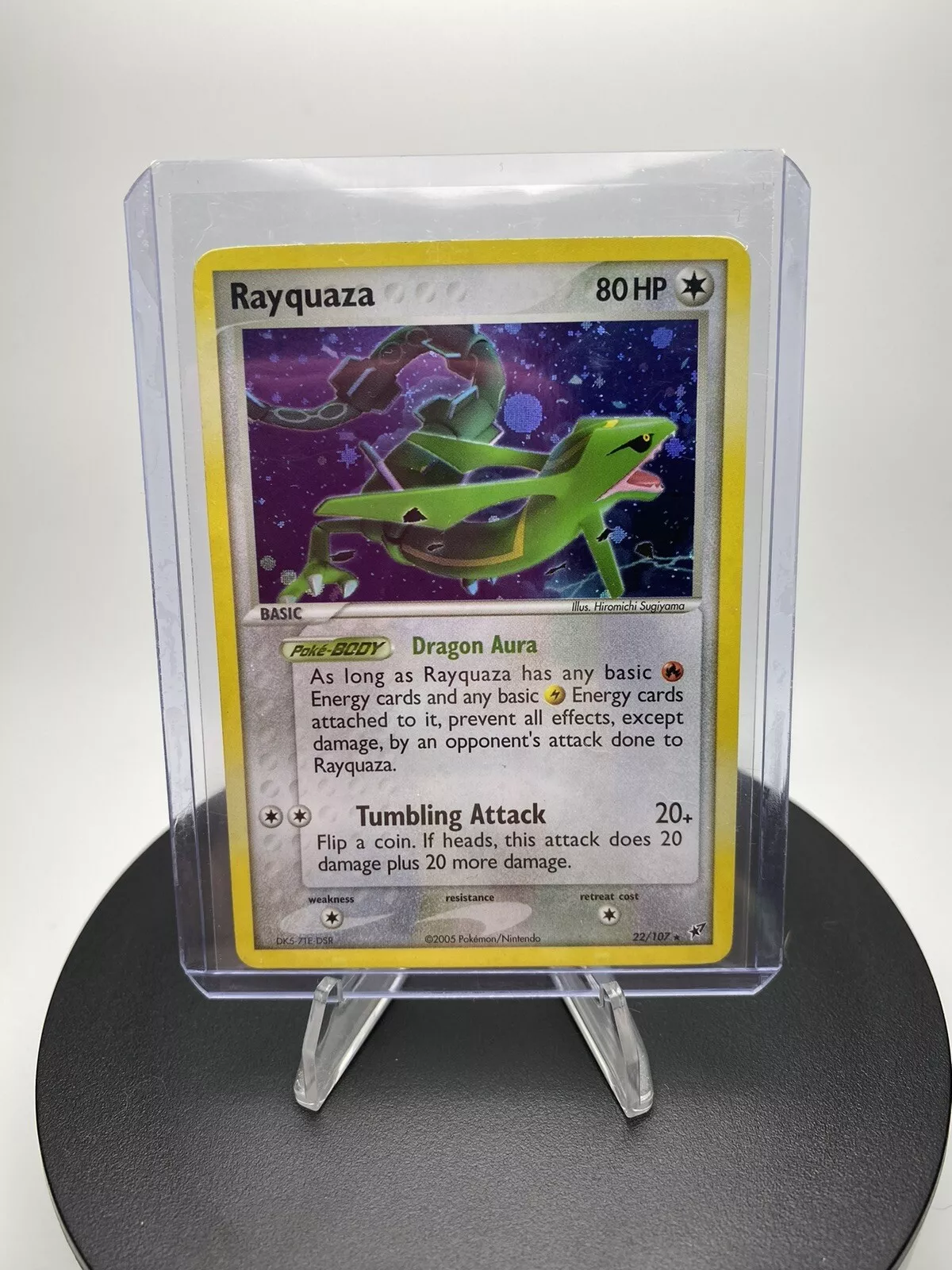 Pokemon Rayquaza Holo Rare 22/107 EX Deoxys 2005- NM