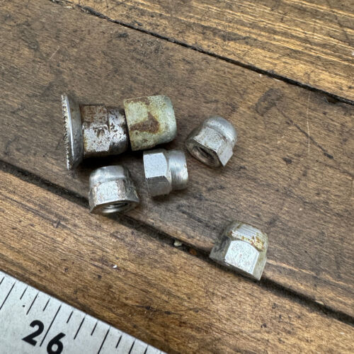 Vintage Raleigh R Nut Seatpost Clamp Bolt Red Nuts Cotter Sports Lot A3 - Picture 7 of 10