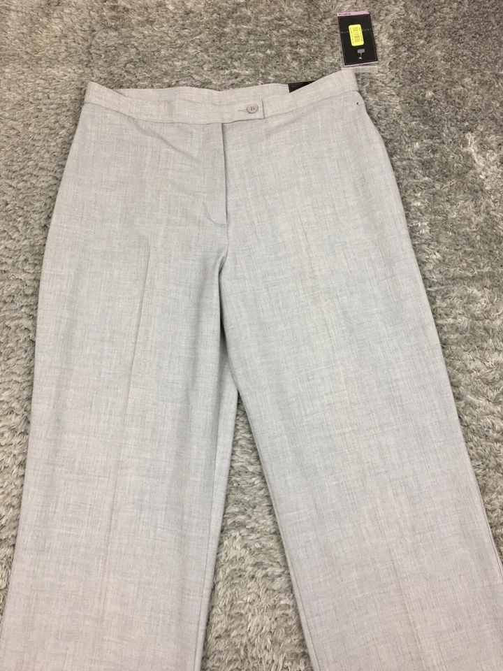 Investments Straight Leg Dress Pants Womens Size 12S Short Petite Gray Career - Image 2 of 4