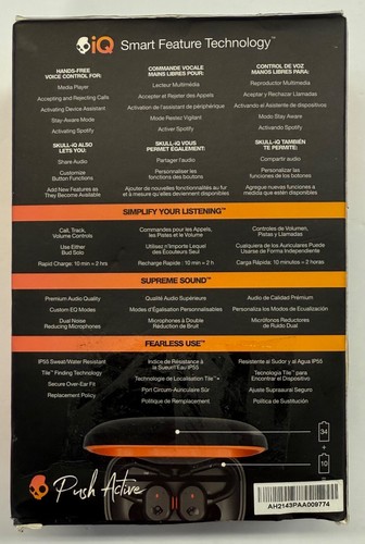 Skullcandy "Push Active" True Wireless Sport Earbuds (S2BPW-P740) - Zdjęcie 2 z 7