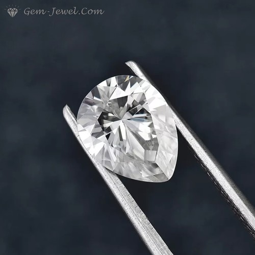 5 X 3 MM 0.20 Carat Full White Pear Tear Drop Cut Loose Moissanite for Ring - Picture 5 of 10