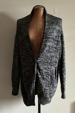 Lululemon M/L Merino Wool Thumbholes Oversized Cardigan Cardi All Day Blk/white