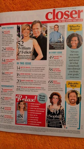 CLOSER Magazine 5 Issues September 11, 25, October 9, 16, 23, 2017, FREE SHIP! - Picture 7 of 21