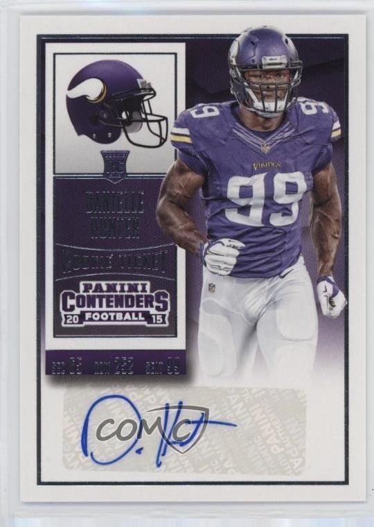 2015 Panini Contenders Ticket Danielle Hunter (Base) #132 Rookie Auto RC 1m1a