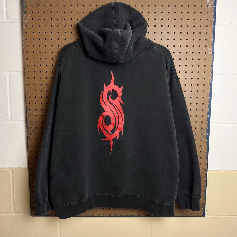 Sudadera con Capucha Slipknot De Colección Para Hombres Grande Banda Negra Música Numetal Código de Barras Iowa Goat Foto 3 de 4