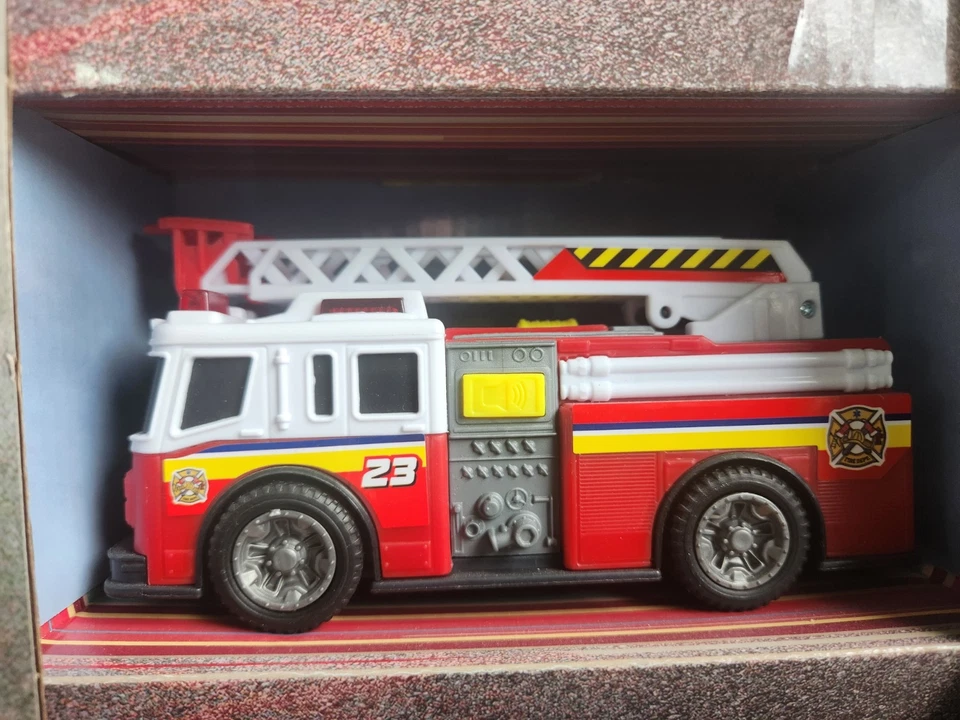 Juguetes Dickie - 3 vehículos - Reciclaje, fuego y helicóptero - Luces y sonido *Nuevo* Foto 3 de 4