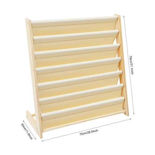 Holz Bücherregal Kinder Kids Bücherregal Aufbewahrungsregal Ordnung Organizer 6 Ebenen - Bild 2 von 18