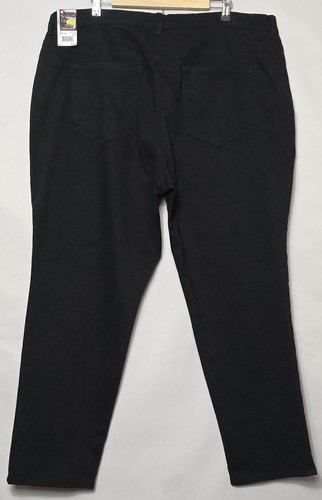 Women's NWT Gloria Vanderbilt "Amanda" Slimming 5 Pocket Jeans Black Size 22W - Picture 3 of 6