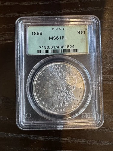 1888 Morgan Silver Dollar PCGS MS61 PL