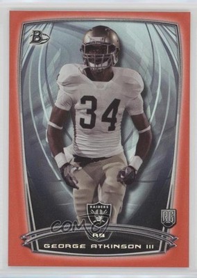 2014 Bowman Rookies Red Foil 198/199 George Atkinson III #52 RC 7mg