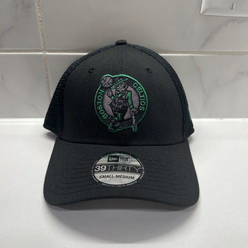 New Era 39THIRTY Boston Celtics Neo Mesh Black Green Hat Cap Flex Size S/M