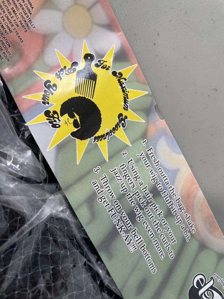 Kit de accesorios Elope Hippie edades 14+ peluca colorida diadema gafas collar NUEVO Foto 4 de 4