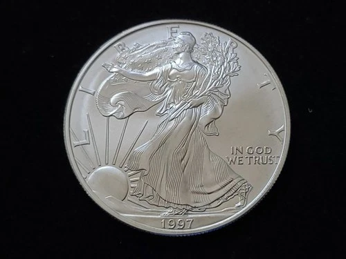 1997 $1 American Silver Eagle 1oz Fine Silver Coin NICE!