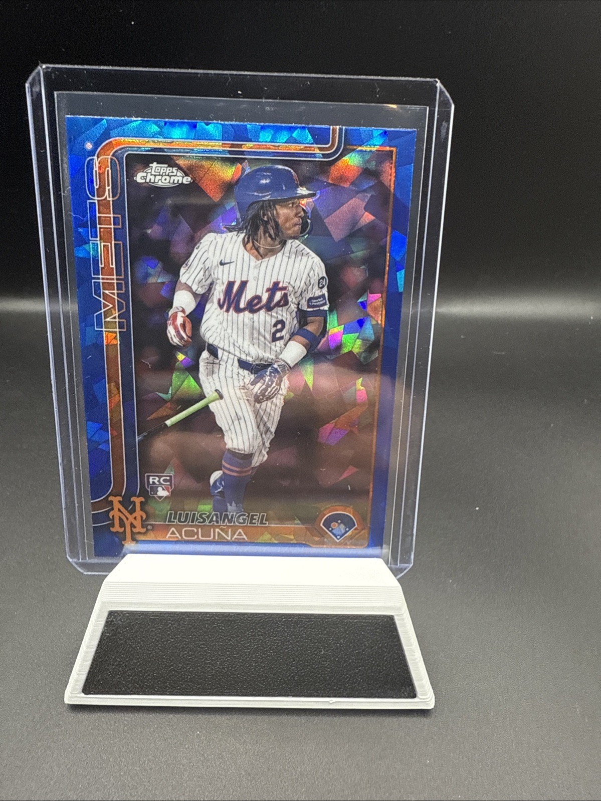 2025 Topps Chrome Sapphire Luisangel Acuna RC Rookie #56 Mets