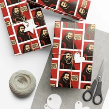 Red/White - Creepy Paper Wrapping Paper, Nandor from What we do in the Shadows