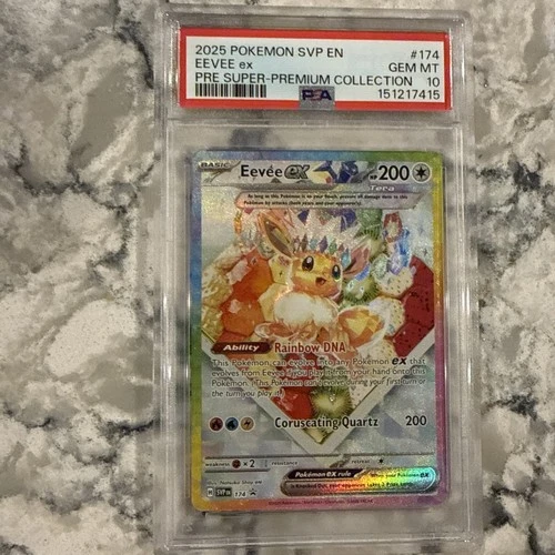 2025 Pokemon SVP EN Eevee EX PRE Super-Premium Collection Black Star Promo PSA10