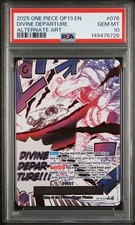 2025 One Piece OP13 EN Alternate Art #076 Divine Departure PSA 10 GEM MINT
