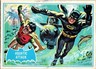 VINTAGE NON SPORT BATMAN BLUE BAT 1966 CARD NO 41 B AQUATI