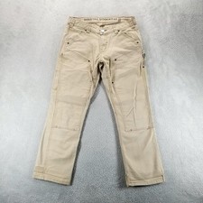 Dovetail Workwear Pants Womens 10 Beige Anna Taskpant Work Utility Stretch