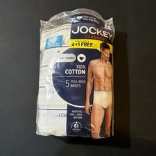 Jockey Men s Classic Full Rise Briefs 4 1 Pack Cotton White Size 40 NWT