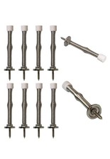 10-Pack Flexible Spring Door Stop, 3-Inch Satin Nickel