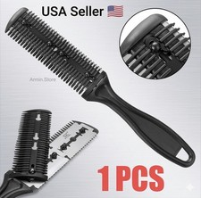 1PC Double Sides Hair Razor Comb With 2 Removable Blades Cutter Cutting Thinning