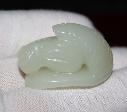 Exquisito colgante de caballo hetiano de jade natural tallado a mano 23801-1 - Imagen 4 de 9