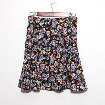 NEW Vintage Casual Corner Floral A-Line Skirt Size M