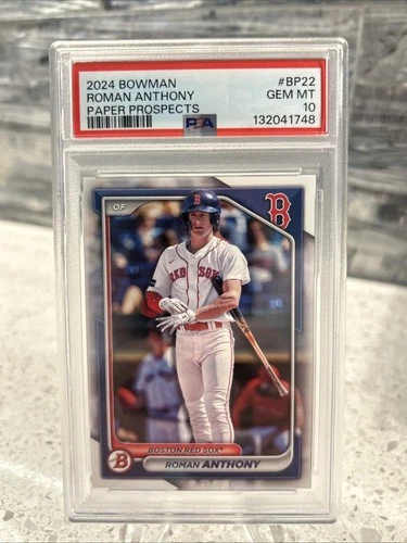 Roman Anthony 2024 Bowman Paper Prospects Baseball Rookie #BP22 Graded PSA 10