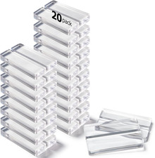 Acrylic Sign Holders, 20 PCS Clear Place Card Holders with Card Slot, Table Numb