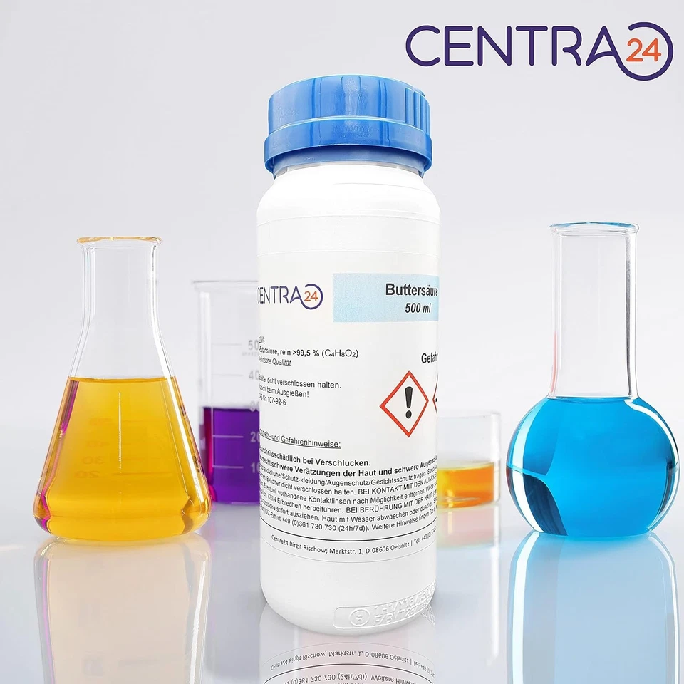 Buttersäure 500ml, 99,5%, n-Butansäure, Propylcarbonsäure, Butric Acid, C4H8O2, - Bild 4 von 4