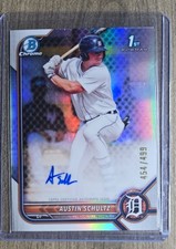 2022 Bowman Chrome - Prospect Autographs Austin Schultz #CPA-AST Refractor /499