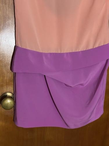 Vestido corto Asos Y2K parte superior de cuero recortado trasero rosa púrpura para mujer talla 6 - Imagen 6 de 13