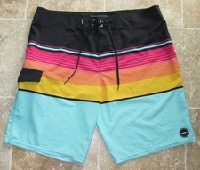 Mens Size 38 O'Neill Board Shorts Surf Swim Trunks Stretch Multicolor