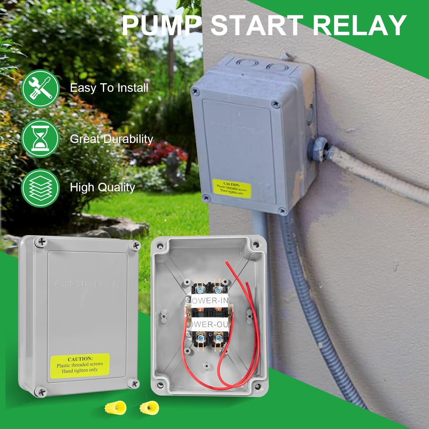 1522 Pump Start Relay with Enclosure 3 HP / 110V / 220V 24V Coil for Irrigation